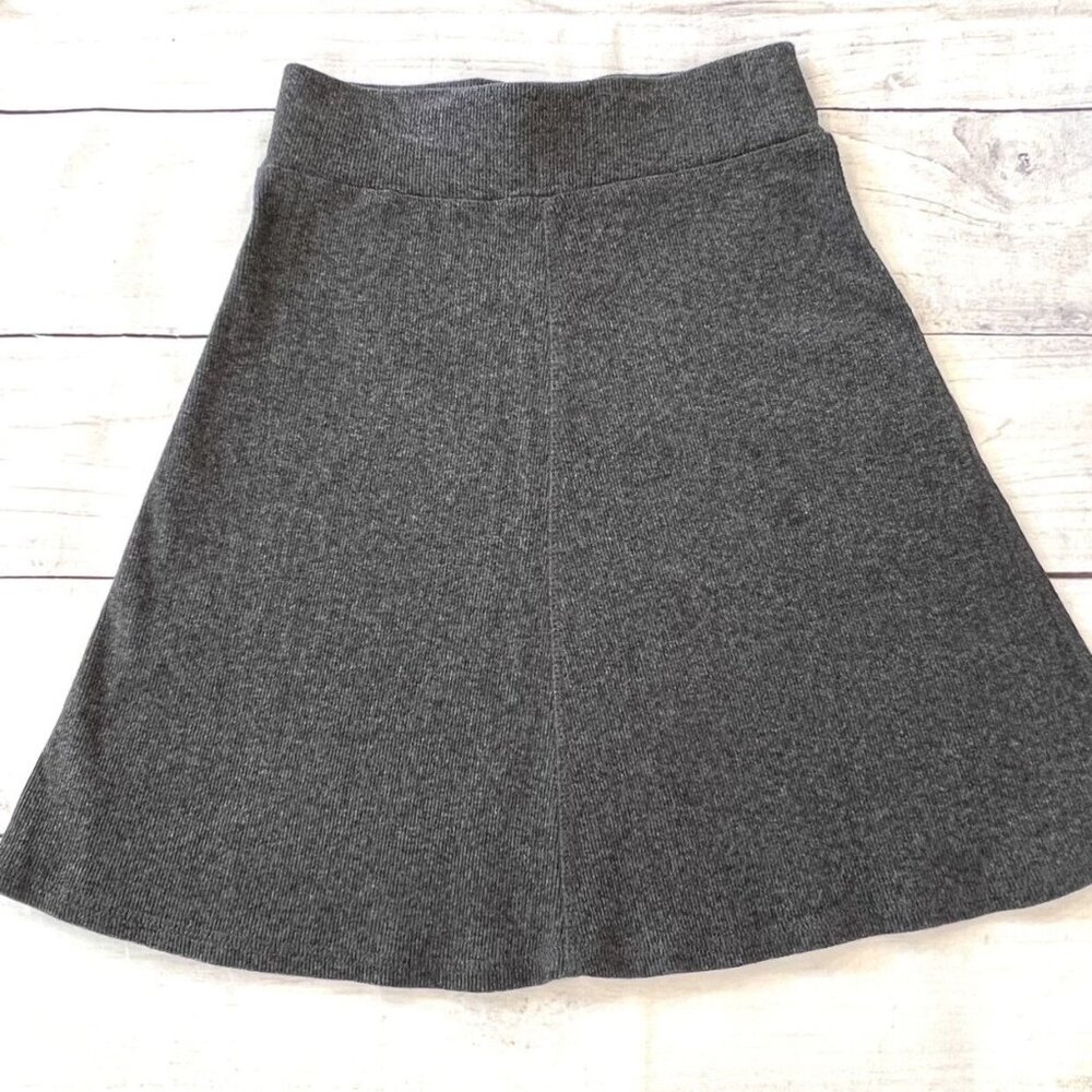 Lil Legs Gray Ribbed Skirt